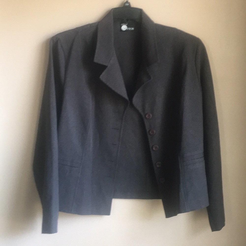 Women’s Plus Size Grey Loose Blazer